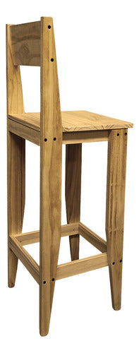 Sajo Nordic Pine Bench Stool 75 Cm Tall with Backrest 2