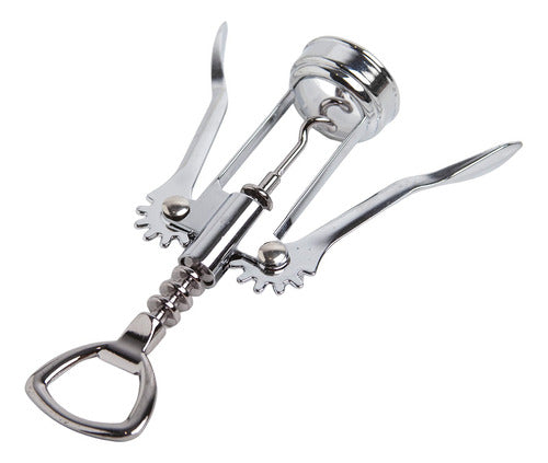 Manual Double Wing Wine Corkscrew Opener Stainless Steel 1