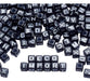 Black Cube Letters White Letter 6x6mm 160 Units x 25g 0