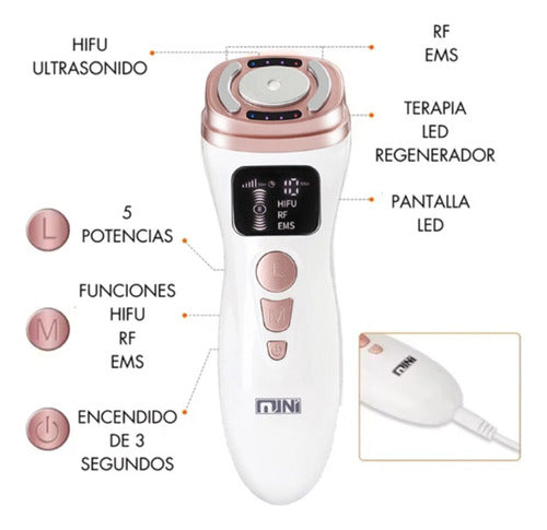 Mini Hifu 2.0 Ultrasonido Bipolar, Rf Radio Frecuencia, Ems 1