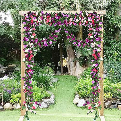 Miracliy 8 Piezas 66 Ft Guirnalda De Flores Fake Rose Vine F 2