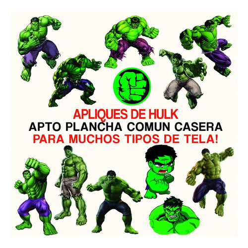 Parches Termoadhesivos Hulk Marvel Aplique Textil Transfer 1