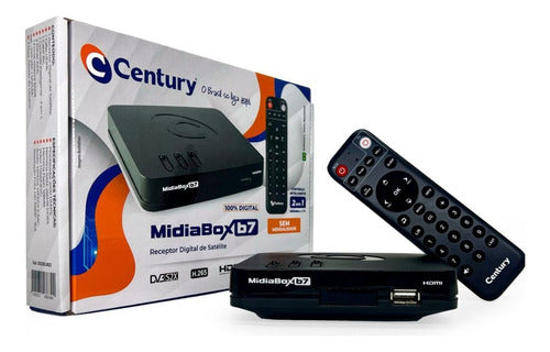 Kit 5 Receptores Midiabox B7 Century Hdtv Sat Regional 5g 3