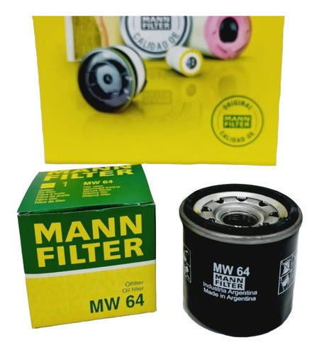 Filtro Aceite Mann Mw64 Honda Kawasaki Yamaha Varios Modelos 0