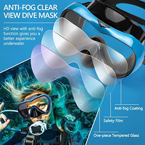 Generic Swimming Goggles, Anti-fog Dive Goggles With Nose Cover 2