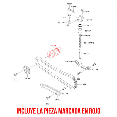 Kawasaki Arbol De Levas Para Kazer 110 2