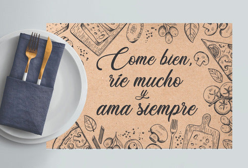 Grafica Letras Disposable Kraft Paper Table Mat - 300 Units 0