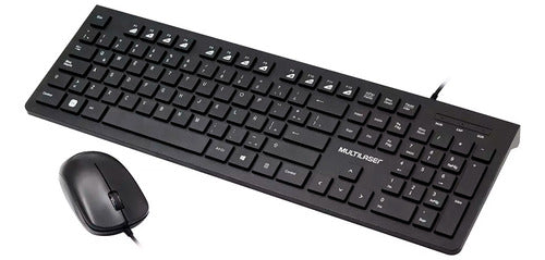 Combo Mouse Teclado Multilaser Tc502 Multimedia Usb Ub 0