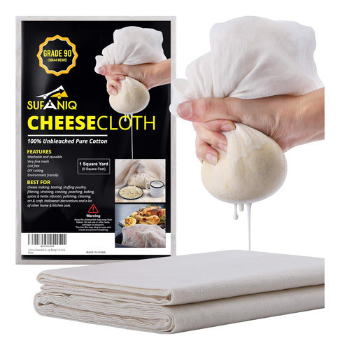 Sufaniq Ultra Fine Reusable Cheese Cloth, 0.84 Square Meters 0