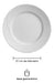 Set of 12 White Porcelain Dinner Plates Verbano Marzia Line X12 2