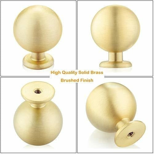 Qogrisun Gold Round Drawer Dresser Pulls 2.8cm Diameter 1