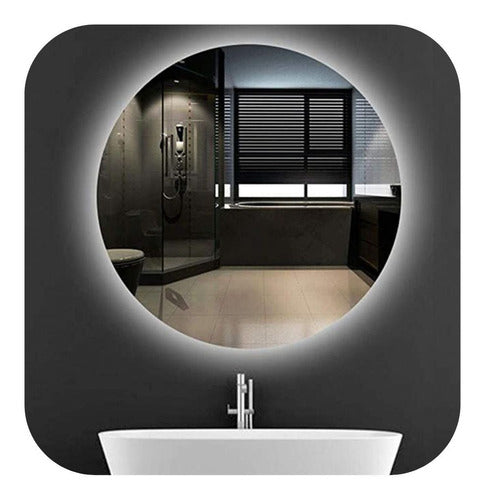 VidriosyEspejosLosAndes Modern Round Decorative Bathroom Mirror with LED Light 60 cm 1