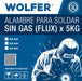 Wolfer Alambre Mig P/ Soldar Sin Gas Flux 0,9mm 5kg + Pico 2