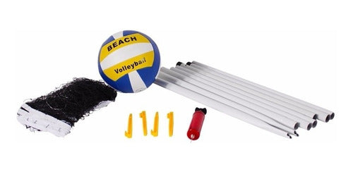 Kit Jogo Vôlei Belfix Rede+bola+mastros+bomba+sacola+ganchos 1