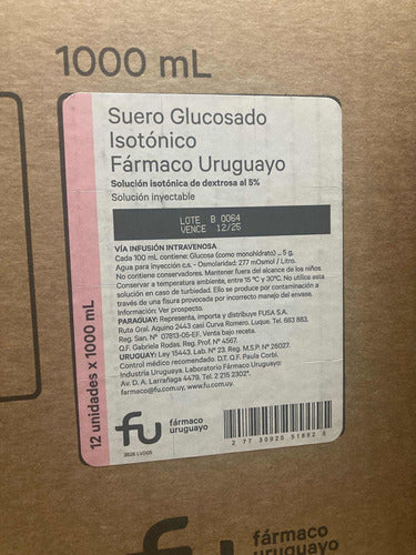 Suero Glucosado 5% Uso Veterinario 1 Litro. Equinos , Perros 1