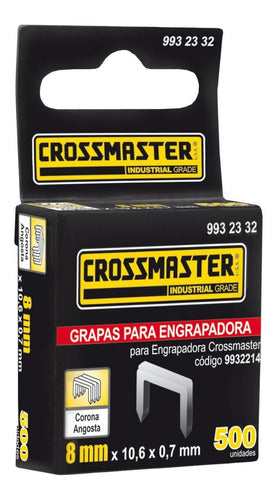 Crossmaster Industrial 500 Uds Straight Staples 8 X 10.6 Mm 0