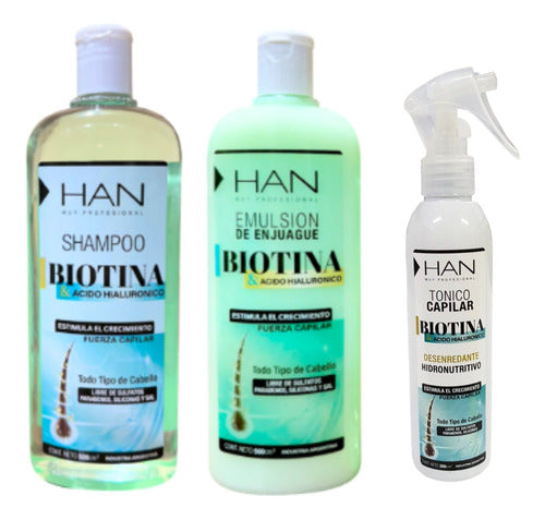 Han Kit Biotina & Ácido Hialurónico Shampoo-Enjuague-Tónico 0