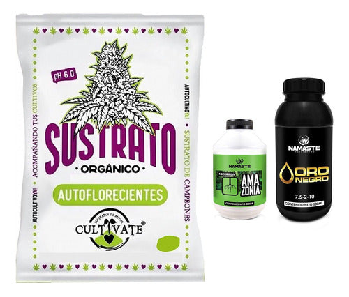 Sustrato Autoflorecientes 25lt Con Amazonia Oro Negro 500ml 0