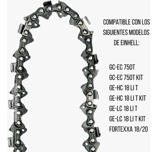 Repuesto Cadena De 20cm De Motosierra Einhell Fortexxa 18/20 2