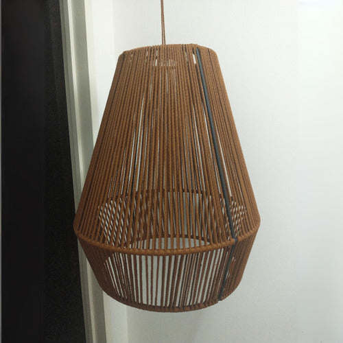 Rustic Hanging Lamp of Polypropylene/Simulated Jute 0