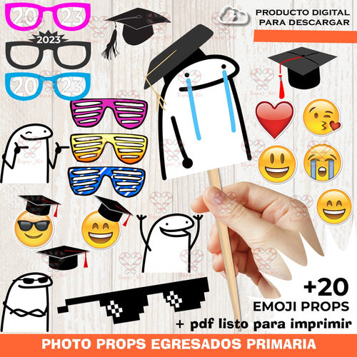 Printable Primary School Graduation Photo Props Signs Editable Kit 2