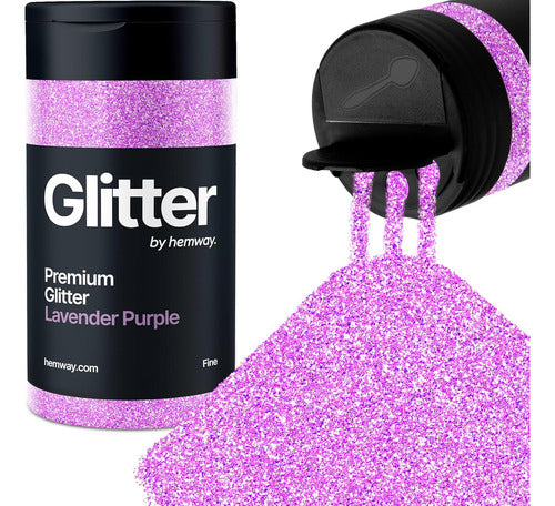 Hemway Lavender Purple Fine Glitter 130g for DIY Decorations 0