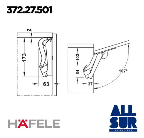 Elevadores De Puerta Mueble Alacena Free Space C 1.11 Hafele 4