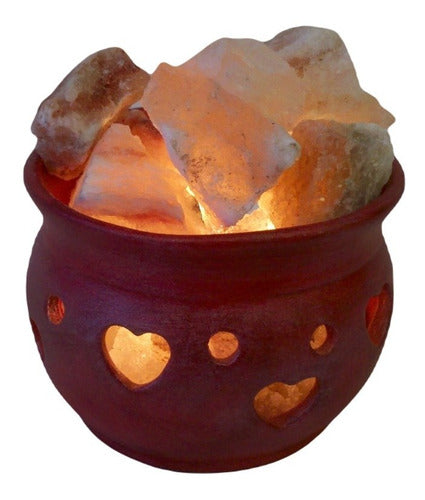 Himalayan Salt Lamp Ceramic Round Bowl 0