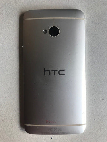 Tapa Trasera Para Htc M7 Plata Original 0