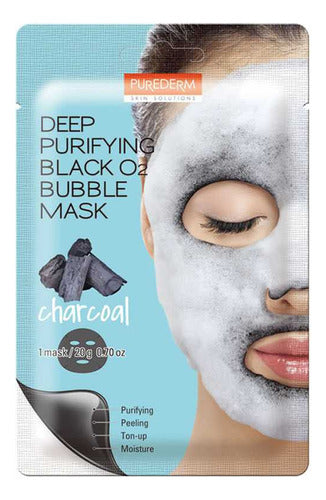 Purederm Carbon Bubble Mask - Mascara De Burbujas Purederm Carbon