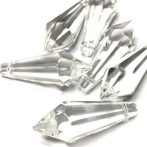 Faceted Crystal Pendulum 5.5 cm. Decoration. Handcrafted - Set of 50 0