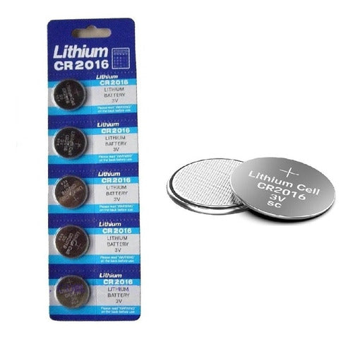 CR2016 Button Type Lithium 3V Batteries Pack of 5 0