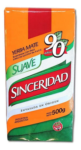 Aguantadora Yerba Mate Sinceridad Suave 500gr Sin Tacc Con Palo 0