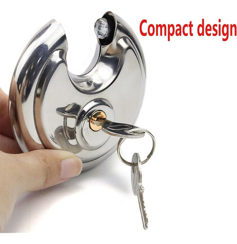 Gawon Stainless Steel Disc Lock with Key - 2 Keys Included 4