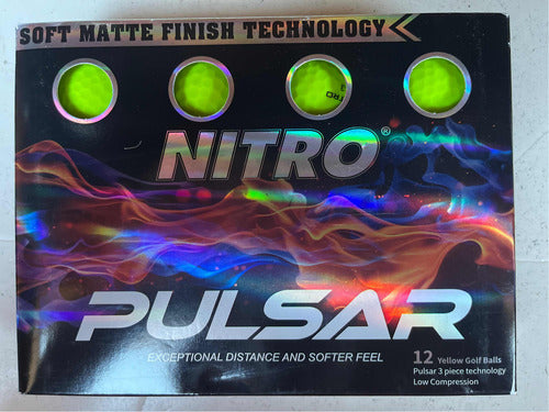 Nitro Pulsar Amarillas Golf Balls - Box of 12 1