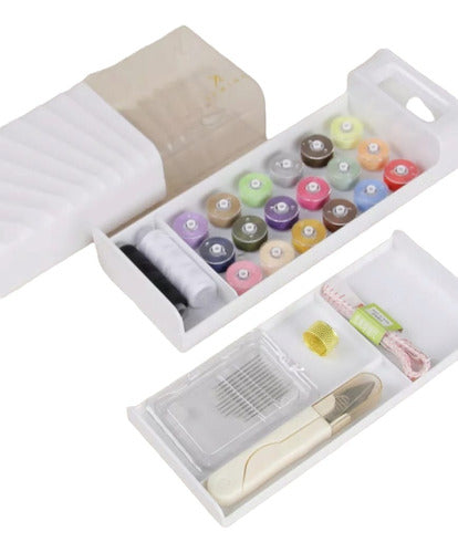 Complete Portable Two-Tier Sewing Box Set 0