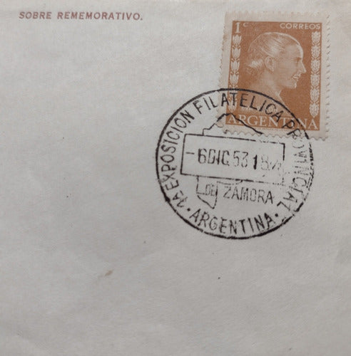 Sobre Exposición Filatelica Provincial Lomas De Zamora 1953 1