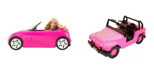 Auto + Jeep Barbie Miniplay Casa Valente 0