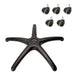 Baires4 Pack 5 Parquet Wheels + Plastic Star for Rotating Chair B4 0