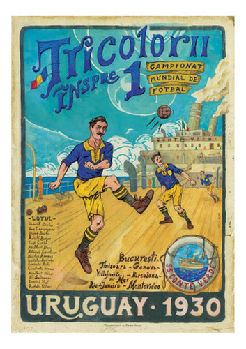 Mundial De Fútbol 1930 - Equipo De Rumania - Lámina 45x30 Cm 0