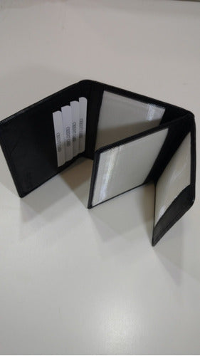 Leather Pocket Document Holder, Ideal for Pocket in Black Color 2