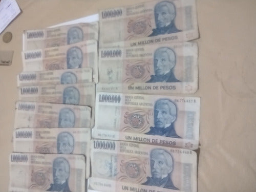 Lote De 11 Billetes De 1000000 Pesos Ley 3