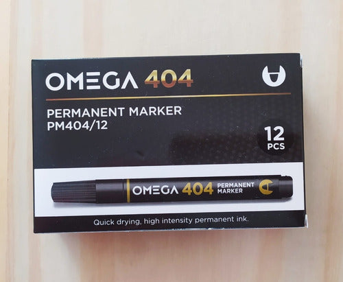 Omega Permanent Marker Round Tip X 12 Units (Fibron) 0