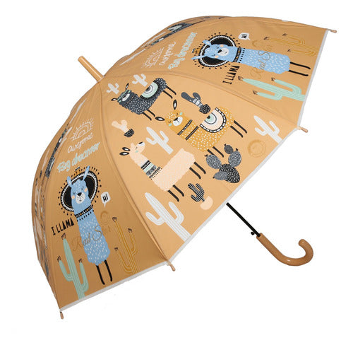 Elástica Automatic Umbrella Llama for Kids, Men and Women - Imported 5