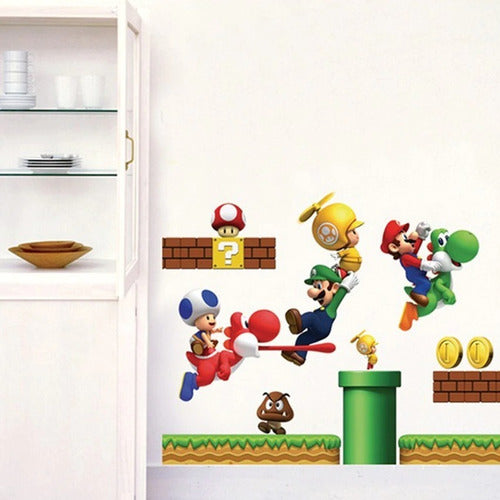 Stiker Mario Bros, Decoración Dormitorio Bebe Niños 1