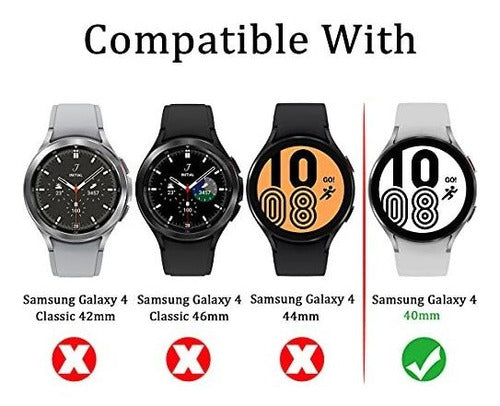 Suoman Tempered Glass Screen Protector for Samsung Galaxy Watch 4 - 4 Pack 1