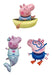 LX 3 Peppa Mermaid Balloons + George Boat + George Snorkel 0