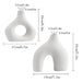 Cotyni White Ceramic Vase Set of 2 for Modern Home Décor 1