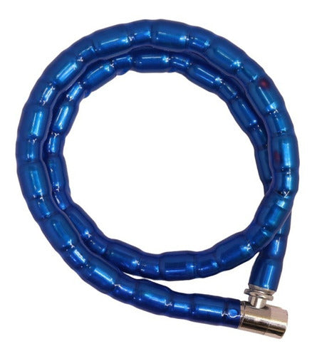 Heavy-Duty Blue Motorcycle and Bicycle Security Chain Lock with Padlock 0