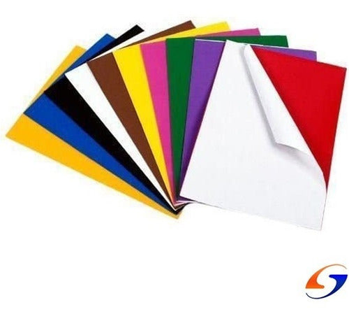 Goma Eva Autoadhesiva Lisa 60x40cm Pack X10 Serviciopapelero 0